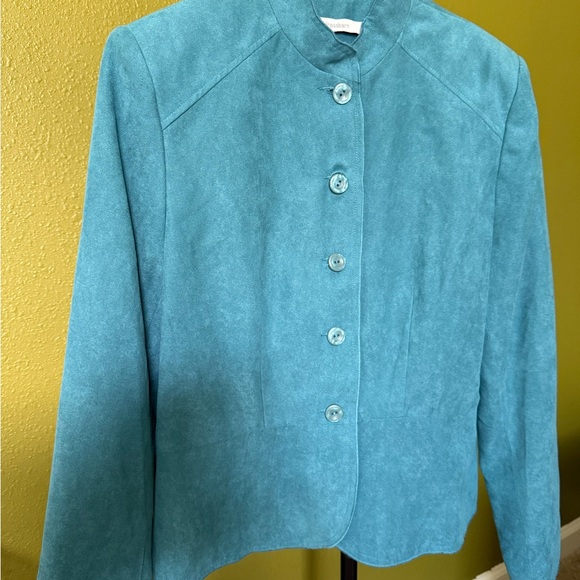 dressbarn Jackets & Blazers - VINTAGE Dressbarn Turquoise Jacket Size M